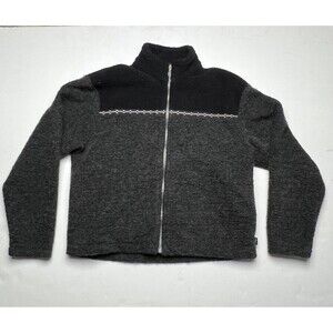 Horny Toad Womens Medium Gray Mohair Zip Up Jacket